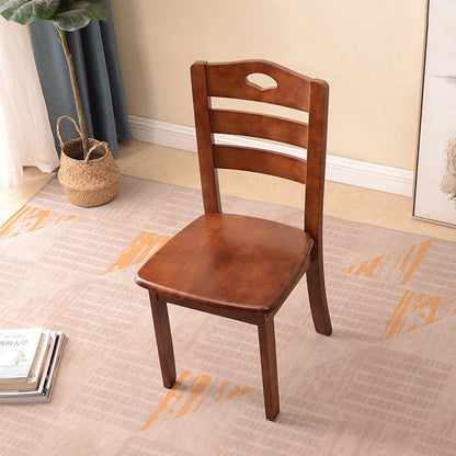 Traditional Chinese Rectangular Solid Wood Dining Chair Backrest For Dining Room