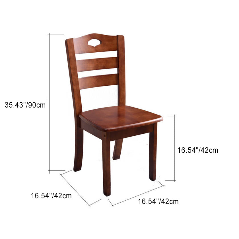 Traditional Chinese Rectangular Solid Wood Dining Chair Backrest For Dining Room
