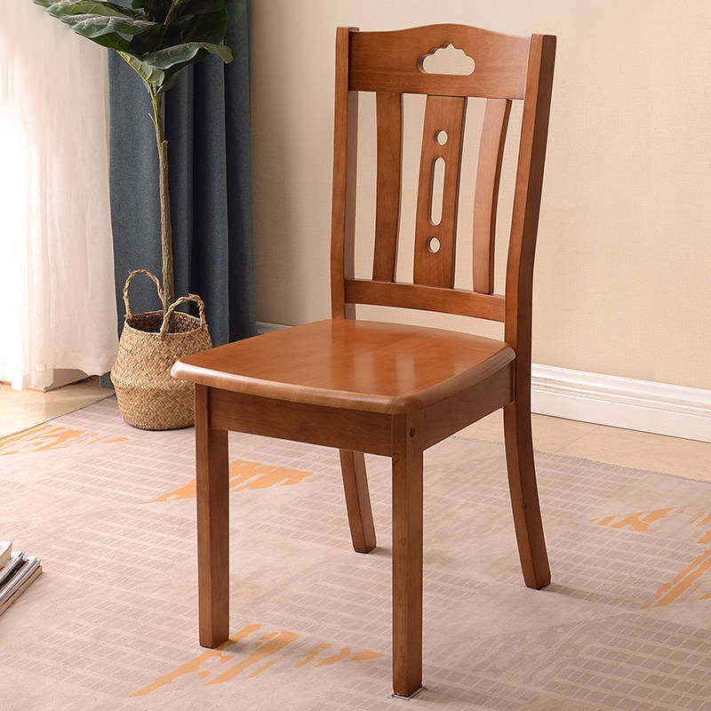 Traditional Chinese Rectangular Solid Wood Dining Chair Backrest For Dining Room