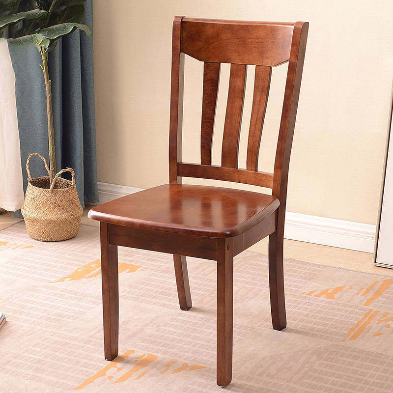 Traditional Chinese Rectangular Solid Wood Dining Chair Backrest For Dining Room