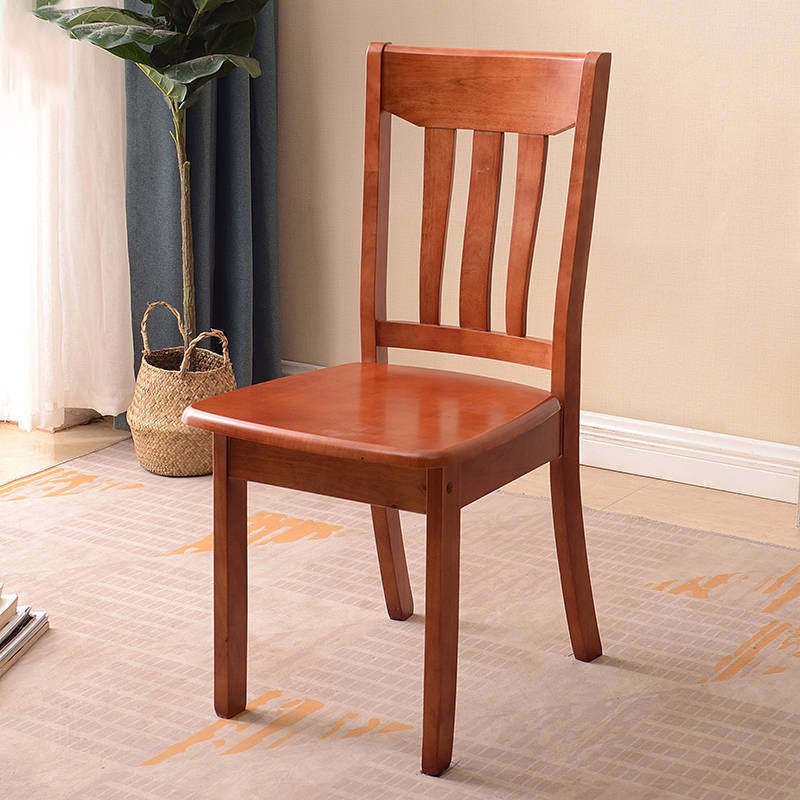 Traditional Chinese Rectangular Solid Wood Dining Chair Backrest For Dining Room