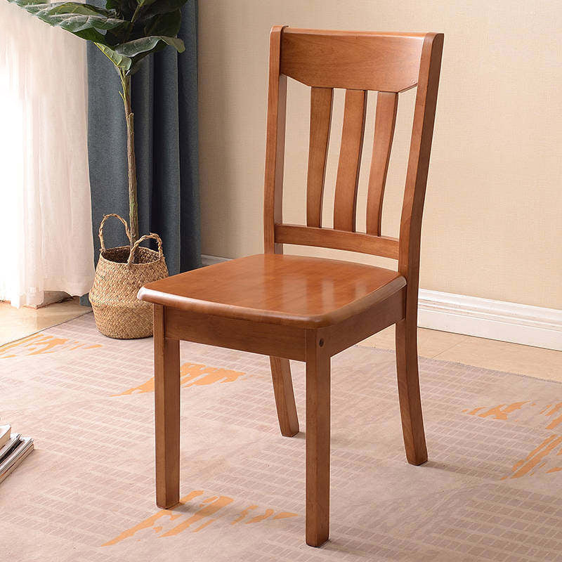 Traditional Chinese Rectangular Solid Wood Dining Chair Backrest For Dining Room