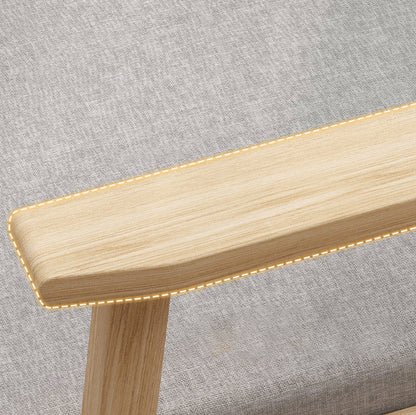Modern Minimalist Square Solid Wood Cotton Dining Chair Backrest Armrest For Dining Room
