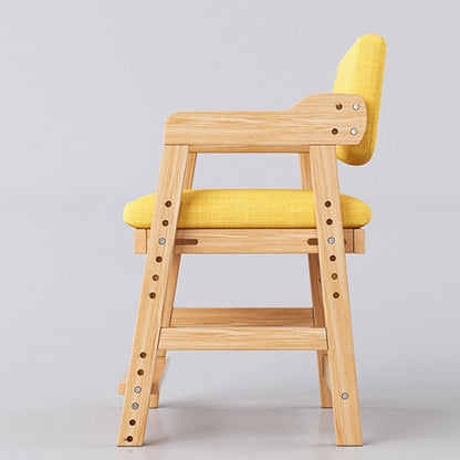 Modern Simplicity Square Solid Wood High Resilience Foam Vanity Stool Backrest Armrest For Bedroom