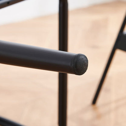 Traditional European Square Cushion PE Rattan PU Leather Iron Backrest For Dining Room