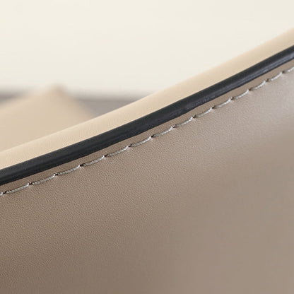 Modern Luxury Square Cushion Saddle Leather Carbon Steel Bar Stool Backrest For Dining Room