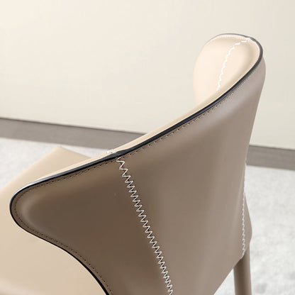 Modern Luxury Square Cushion Saddle Leather Carbon Steel Bar Stool Backrest For Dining Room