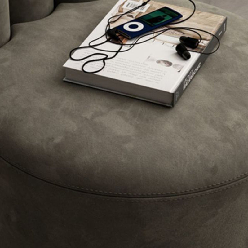 Modern Luxury Cylinder Solid Wood Velvet Iron Vanity Stool Backrest For Bedroom