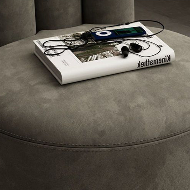 Modern Luxury Cylinder Solid Wood Velvet Iron Vanity Stool Backrest For Bedroom