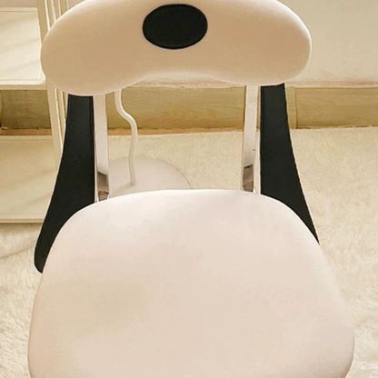 Modern Eclectic Dog Square Napa Leather Stainless Steel Dining Chair Backrest For Dining Room