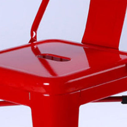 Contemporary Industrial Square Iron Bar Stool Backrest For Dining Room
