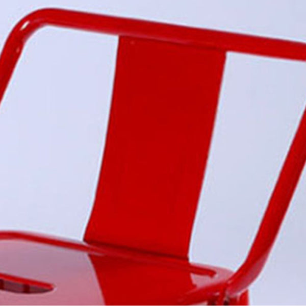 Contemporary Industrial Square Iron Bar Stool Backrest For Dining Room