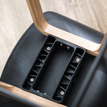 Contemporary Scandinavian Oval PP Solid Wood Bar Stool Backrest For Dining Room