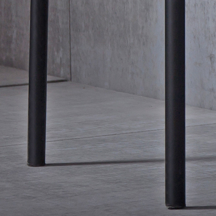 Contemporary Industrial Square Oiled Wax Leather Iron Bar Stool Backrest For Dining Room