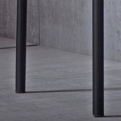 Contemporary Industrial Square Oiled Wax Leather Iron Bar Stool Backrest For Dining Room