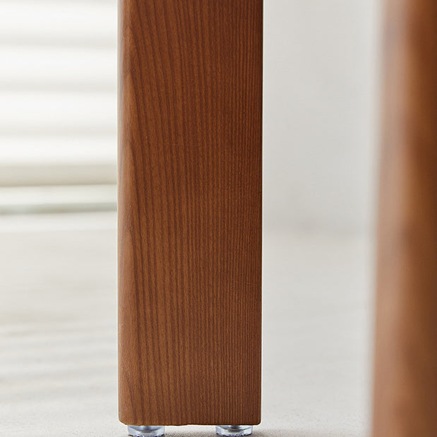 Contemporary Retro Trapezoid Solid Wood Velvet Dining Chair Backrest For Dining Room