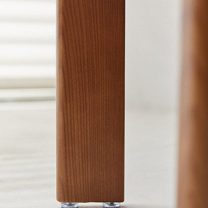 Contemporary Retro Trapezoid Solid Wood Velvet Dining Chair Backrest For Dining Room