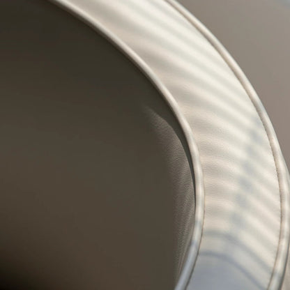 Contemporary Nordic Cylinder Microfiber Leather Aluminum Wood Vanity Stool Backrest For Bedroom