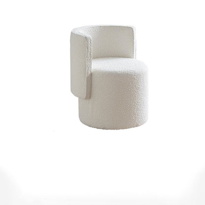 Contemporary Nordic Cylinder Microfiber Leather Aluminum Wood Vanity Stool Backrest For Bedroom