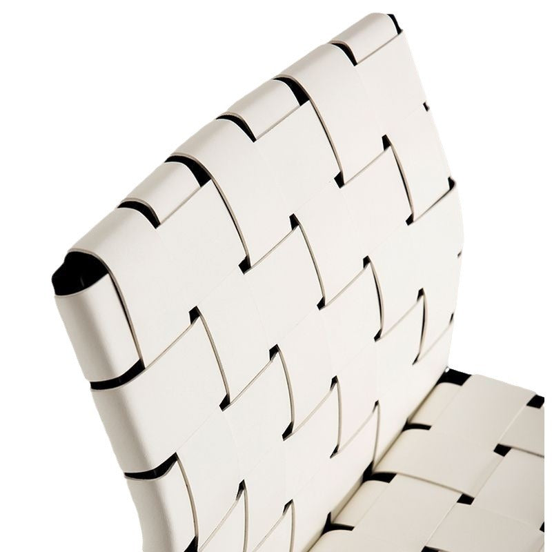 Contemporary Scandinavian Square Saddle Leather Metal Bar Stool Backrest For Dining Room