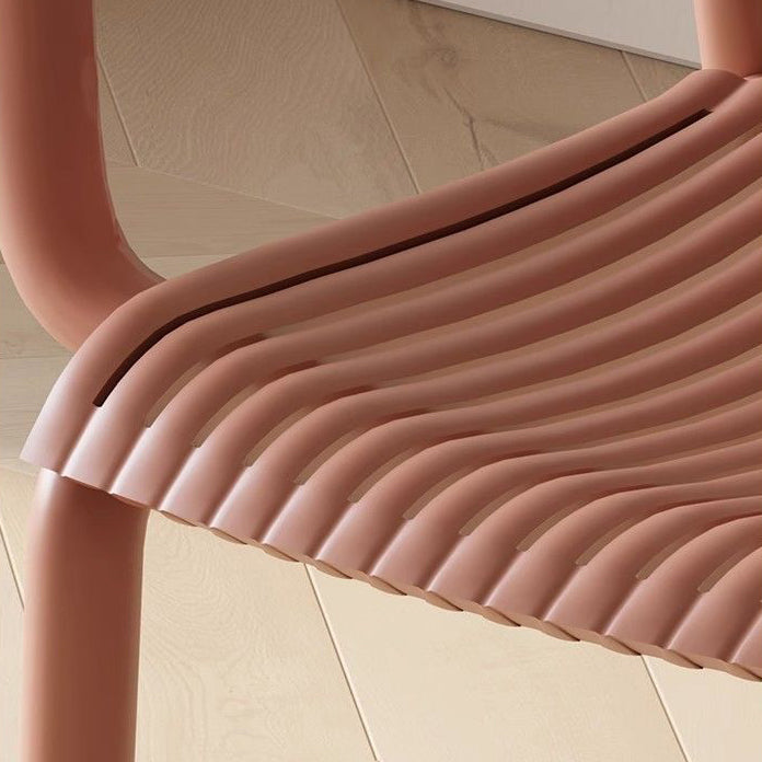 Modern Simplicity Rectangular Back Plastic Dining Chair Backrest Armrest For Dining Room