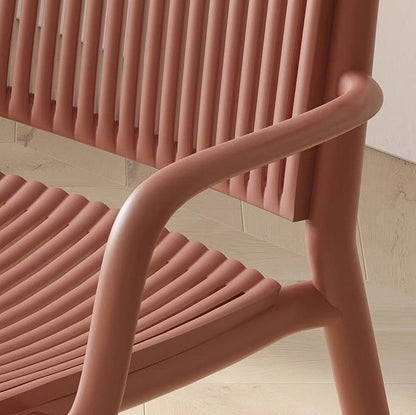 Modern Simplicity Rectangular Back Plastic Dining Chair Backrest Armrest For Dining Room