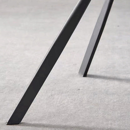 Modern Luxury Square Microfiber Leather High Density Rebound Foam Carbon Steel Dining Chair Backrest For Dining Room