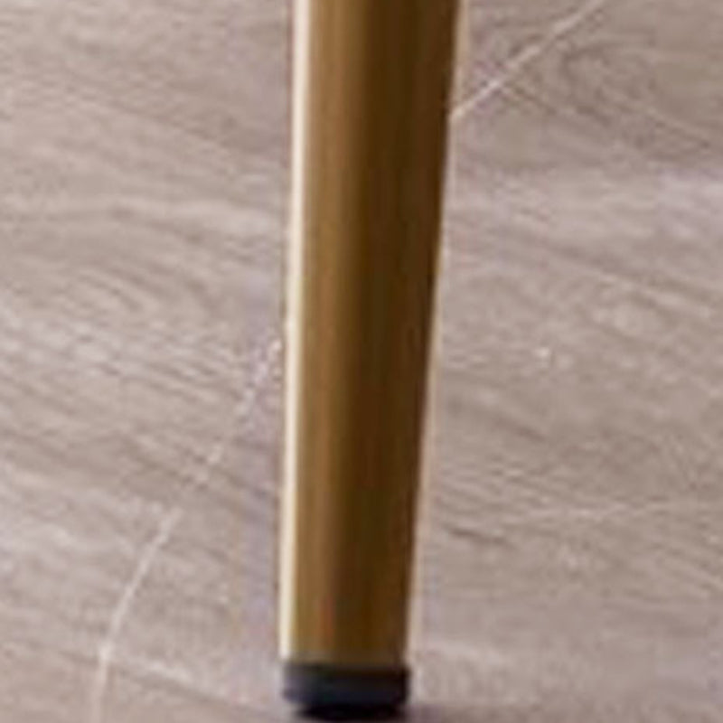 Modern Mid-century Semi-circular Cushion Fabric Sponge Stainless Steel Dining Chair Backrest Armrest For Dining Room