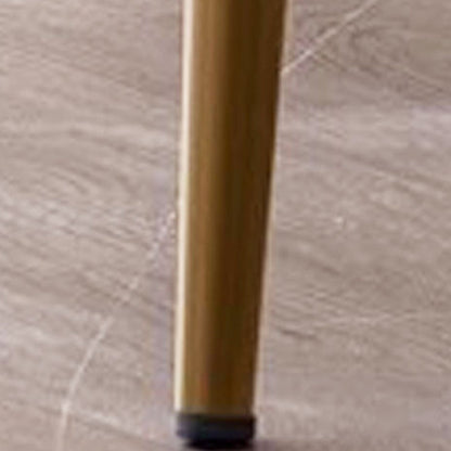 Modern Mid-century Semi-circular Cushion Fabric Sponge Stainless Steel Dining Chair Backrest Armrest For Dining Room