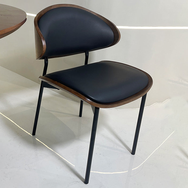 Modern Shabby Chic Oval Cat- Scratch-Resistant Leather Solid Wood Carbon Steel Sponge Backrest For Dining Room