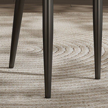 Modern Luxury Loop Back Microfiber Leather Carbon Steel Dining Chair Backrest For Dining Room