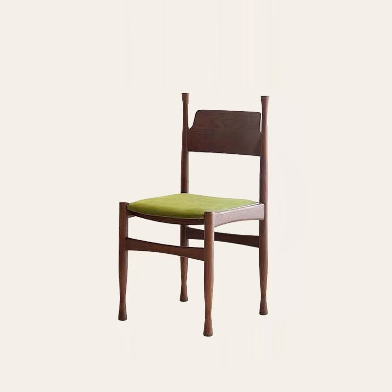Modern Mid-Century Velvet Surface Solid Wood Dining Chair With Black Frame Backrest For Dining Room