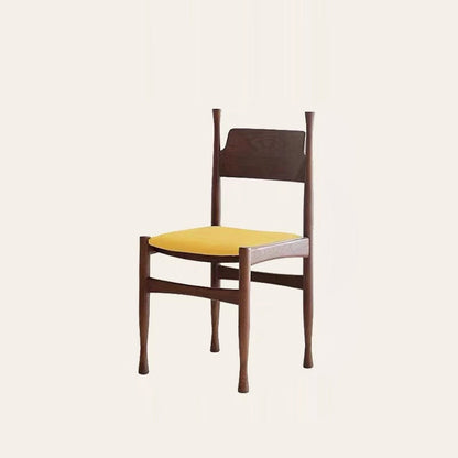Modern Mid-Century Velvet Surface Solid Wood Dining Chair With Black Frame Backrest For Dining Room
