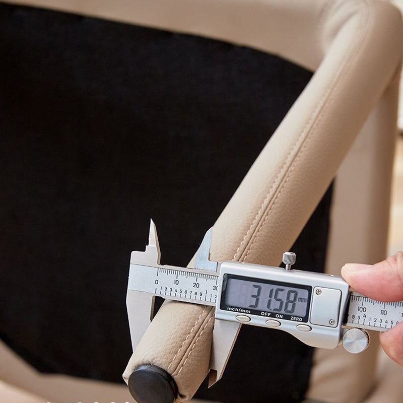 Modern Minimalist Curved Back Faux Leather Carbon Steel Dining Chair Armrest For Dining Room