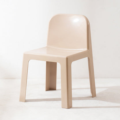 Modern Minimalist Square Seat Plastic Dining Chair Backrest For Dining Room