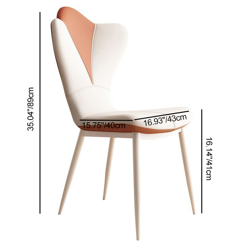 Traditional French Trapezoid Back PU Leather Sponge Carbon Steel Dining Chair Backrest For Dining Room