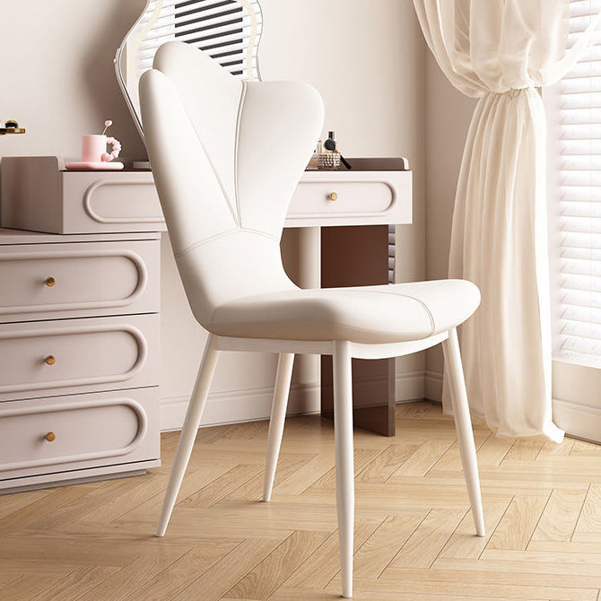 Traditional French Trapezoid Back PU Leather Sponge Carbon Steel Dining Chair Backrest For Dining Room