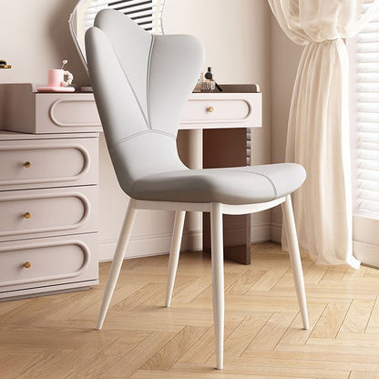 Traditional French Trapezoid Back PU Leather Sponge Carbon Steel Dining Chair Backrest For Dining Room