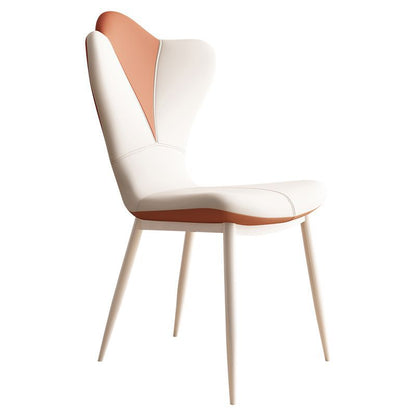 Traditional French Trapezoid Back PU Leather Sponge Carbon Steel Dining Chair Backrest For Dining Room