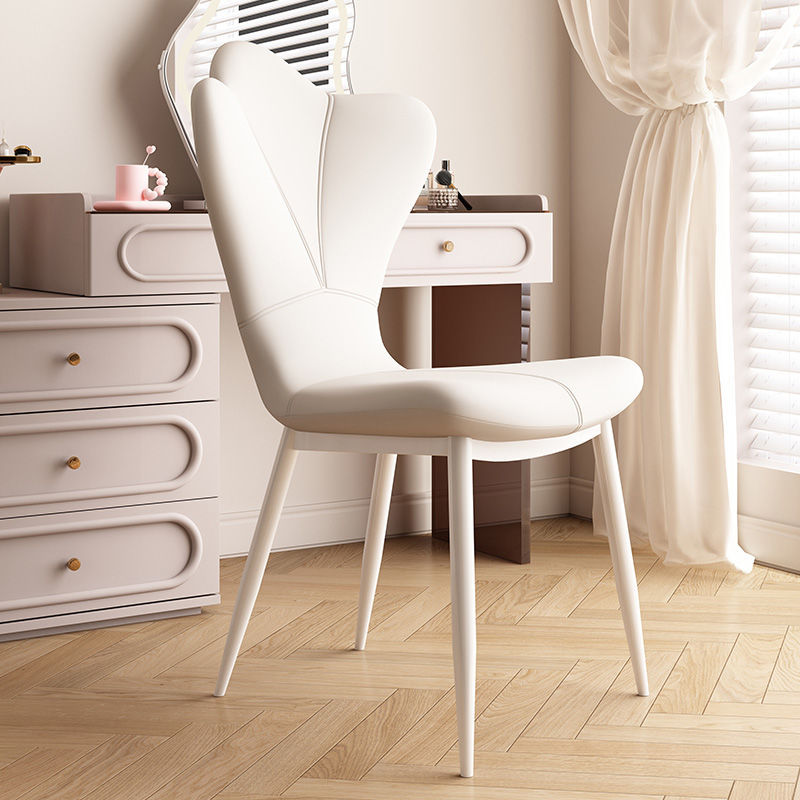 Traditional French Trapezoid Back PU Leather Sponge Carbon Steel Dining Chair Backrest For Dining Room