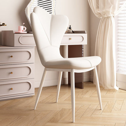 Traditional French Trapezoid Back PU Leather Sponge Carbon Steel Dining Chair Backrest For Dining Room