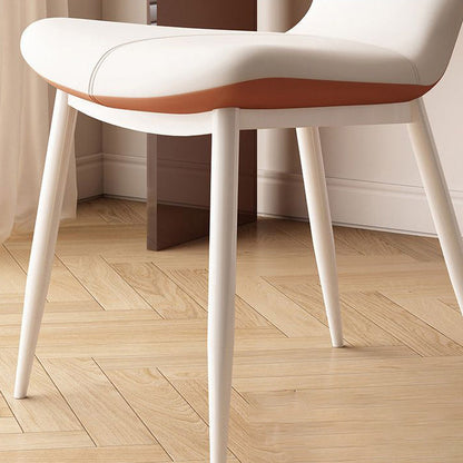 Traditional French Trapezoid Back PU Leather Sponge Carbon Steel Dining Chair Backrest For Dining Room