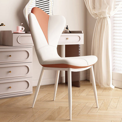 Traditional French Trapezoid Back PU Leather Sponge Carbon Steel Dining Chair Backrest For Dining Room