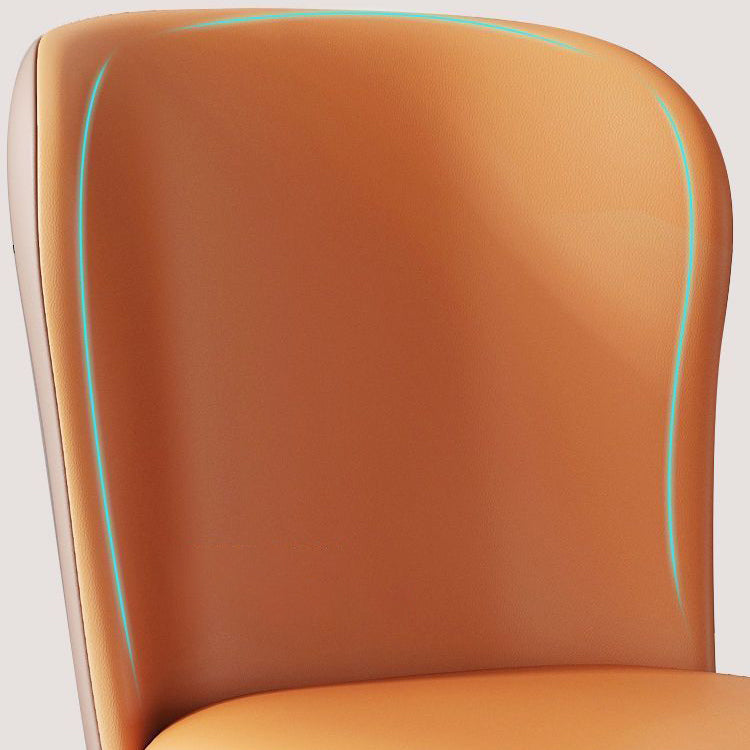 Contemporary Scandinavian Rectangular Backrest Microfiber Leather Stainless Steel Dining Chair Backrest For Dining Room