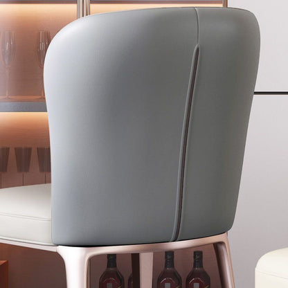 Contemporary Scandinavian Rectangular Backrest Microfiber Leather Stainless Steel Dining Chair Backrest For Dining Room