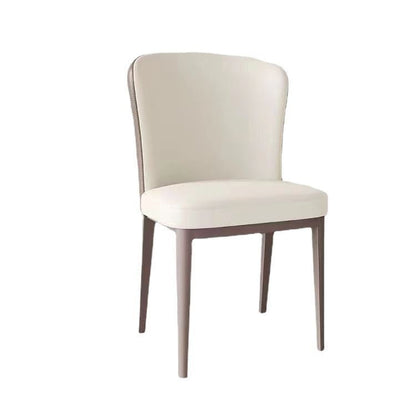 Contemporary Scandinavian Rectangular Backrest Microfiber Leather Stainless Steel Dining Chair Backrest For Dining Room