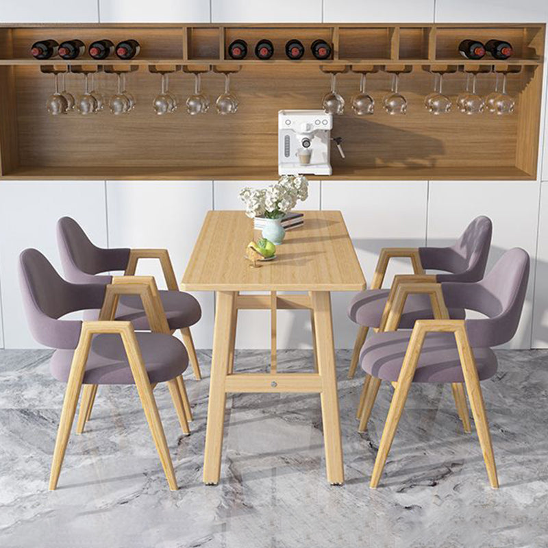 Modern Minimalist A-shape Iron Faux Leather Fabric Sponge Dining Chair Backrest Armrest for Dining Room