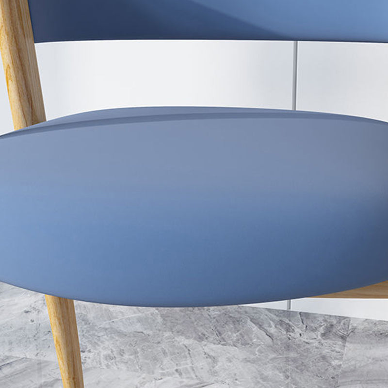 Modern Minimalist A-shape Iron Faux Leather Fabric Sponge Dining Chair Backrest Armrest for Dining Room