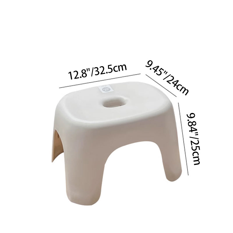 Modern Minimalist Elliptical PP Low Stool Armless Backless For Living Room