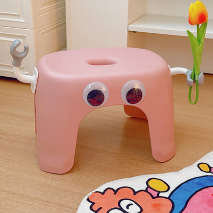 Modern Minimalist Elliptical PP Low Stool Armless Backless For Living Room